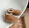 Austrália Mini Botas De Plataforma Designer Mulher Bota De Baixo Grosso Tornozelo De Pele Quente Botas de Neve Australiano Fluffy Fuzz Mule Tazz Chinelos sapatos de luxo