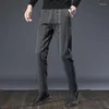 Men039s Pants Yasuguoji Classic Men Business Fashion Stripe Dress Fit Spoders Office Casual Black Formal Suit7294533