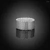 Clusterringen Stijl 925 Sterling Silver InterlaciCed Mesh Ring Geschikt voor dames Fashion Charm Wedding Engagement Sieraden