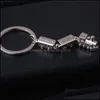 Andra hush￥llsorganisationer Novelty Mini Train Shaped Keychains Zink Eloy Vintage Train Keyrings For Tourist Gifts 5028 Q2 D DHCBQ