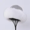 Berets 2022 Kvinnor Angora Sticked Beanie Hat med p￤ls trimning hink cap hattar fleece foder