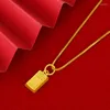 Pendant Necklaces Trendy Small Gold Bar Necklace Pure Brass Filled Solid For Women Punk Style Jewelry