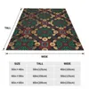 Blankets Flannel Blanket Damask Tile Pattern Soft Thin Fleece Bedspread Cover For Bed Sofa Home Decor Dropship