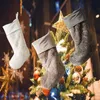 Мужские новогодние рождественские чулки, сумка для конфет, искусственные плюшевые носки, подвесное украшение для рождественской елки, украшение для дома, подарок Санты