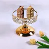 Bakeware Tools 1pcs Gold Silver European Style Crystal Metal Cupcake Wedding Cake Stand Rack Set Holiday Party DisplayTray