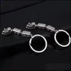 Andra hush￥llsorganisationer Novelty Mini Train Shaped Keychains Zink Eloy Vintage Train Keyrings For Tourist Gifts 5028 Q2 D DHCBQ