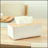 Boîtes à mouchoirs Serviettes Boîte à mouchoirs japonaise en bois ER papier toilette porte-serviettes en bois massif étui simple élégant distributeur de voiture à domicile 22 Dhenh