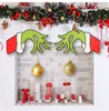 Nouvelles décorations de Noël Étiquette de porte suspendue en bois de Noël Guirlande Glitch home mall