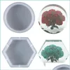 Molds Large Hexagon Round Sile Mold Diy Coaster Jewelry Molds Geometric Clear For Uv Resin Art Epoxy Mod Drop Delivery Tools Equipmen Dhlc9