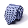 Bow Ties Mix Many Color Slim Luxury Tie Silk Jacquard Woven For Men 8cm Striped Neckties Man's Neck Wedding Business