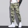Herenbroek Militaire camouflage Fashion Cargo mannen joggt elastische taille hiphop streetwear jogger maat m-5xl