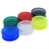 new plastic herb grinders smoking accessories 60mm 3 parts metal herbal grinders for bong dab oil rig