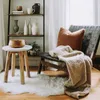 Fast f￤rg fluffig kudde fall ins stil bekv￤m mjuk kudde minimalistisk soffa midje kudde omslag