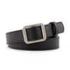 Bälten 2022 Designer Square Buckle Women Belt Simple Vintage Studenter Justera mode Casual utan stiftmidjeband Kvinna