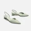 Sandalias TOPHQWS Simple verano mujer 2022 Retro puntiagudos bombas elegantes zapatos de mujer poco profundos tacones diseñador Slingback