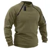 Suéteres para hombres Hombres al aire libre Chaqueta militar de lana Primavera Invierno Aficionados al ejército Tácticas Cremallera Suéter Suéter Forro cálido Senderismo abrigos Capacitación Tops 221114