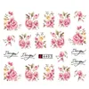 Hele DIY Designer Water Transfer Tips Nail Art Pink Rose Flower Sticker Sticker Decals Women Beauty Wedding171J