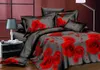 Set di biancheria da letto Copripiumino 3d Set king size 34 pezzi Copripiumino matrimoniale Copripiumino Copripiumino Giglio rosa rossa Biancheria da letto Amore romantico 221114