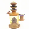 Acqua di vetro Bong Dab Rig Forma di hamburger Narghilè 14,4 mm Giunto femmina Mini Bong Tubi per tubi fatti a mano Craftbong