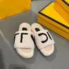 Luxury V Home Slide Designer Fashion Women Wool Sandals Warm Comfort Slippers Woman Slipper Shoes Autumn Winter Slides Scuffs Sandal 36-41