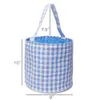 Pasen Buckets Party Supplies Classic Gingham Seersucker Basket GA Warehouse Controled Easter-Tote Bag Easter Egg Collecting Banden Domil106-1510