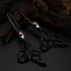 Sax Shears Professional Japan Steel 6 '' 7 Färger Flame Gem Hair Scissors Set Cutting Barber Haircut Thinning Shears Frisör 221107