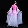 Stage Wear Femmes nationales modernes Costume de danse Yangko pour femme Fan Dancewear Lady Performance Folk Umbrella Robe 90