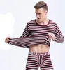 Herren-Nachtwäsche, langärmelige Unterhosen, warm, dick, plus Samt, Winter-Thermounterwäsche, Herren-Herbst-Tops, Hosen, nicht Sets