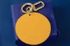 2023 new European and American key chain round men and women's gold buckle