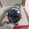 In Box Automatic Mens Watch Men's 42mm 600M Blue Dial Professional Stainless Steel Bracelet Asia Automatic Mechanical Watches Wristwatches