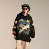 Hommes Hoodies Wnter Mode Cartton Moussant Imprimé Pour Les Femmes Harajuku Kawaii Vêtements Graphique À Capuche Surdimensionné Sweats Hommes Pull