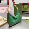 Schouderbevestig zakken mini tas tas axillaire handtas tas haak knappers struisvogel lederen zipper vlak vrouwen halve maan portemonnee katoenen linnen afneembare riemriem