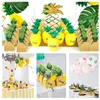 Presentförpackning 24 st ananas favoritlådor 3d stora tropiska hawaiian luau bbq sommarstrand pool frukt s