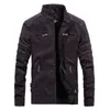 Giacche in pelliccia sintetica da uomo per uomo Chamarras Para Hombre Colletto sportivo casual invernale Giù ispessimento Giacca in pelle PU impermeabile calda M2XL 221114