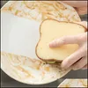 Gąbki szorowanie podkładek tosty kształt magiczne gąbki do mycia narzędzia do płukania do płukania naczynia naczynia