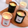 200ml 프로스트 유리 캔들 항아리 홀더 양초 컵 빈 컨테이너 Diy Aromatherapy Candle Holder With Wood Lid SN5028