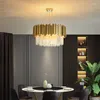 Candeliers Dimmable LED Pós -moderno Crystal Crystal Desinger Candelieiro Suspensão Luminária Lampen Lustre para Dinning Room Balling