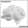 Moldes de cozimento Silikolove 6 Cavidade Mold de chiffon Mousse Sile para Diy Baking sobremesas Mod 220601 Drop Delivery Home Garden Kitch Dh0ka