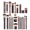 Make-up-Tools Sanduhr-Pinsel-Set, einziehbar, Kabuki-Puder, Rouge, nahtloses Finish, Foundation, Lidschatten, ES 221024