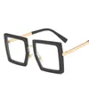 Lunettes de soleil Cadres Surdimensionné Lunettes Cadres Pour Femmes À La Mode Classique Carré Transparent Ordinateur Lentilles Optiques Lunettes Lentille Claire Lunettes T2201114