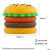 Depolama şişeleri kavanozları süblimasyon kavanozları yenilik 1 adet yaratıcı burger 5ml konsantre sile depolama kabı için balmumu yağı merhemi için dhdzi ile