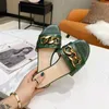 New Summer Chain slide Women Designer Sandals Crocodile Leather Flats slippers Flip Flops Sexy Casual Shoes Best Quality Box 270