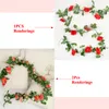 Flores decorativas grinaldas Zerolife Decoração artificial Rosa Garland de seda para decoração de casamento Decoração de videiras secas Decorações de jardim de casa 221108