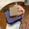 Luxury Plating Silicone Glitter Transparent fodral för iPhone 15 14 11 12 13 Pro Max Mini XR X XS 6 6S 7 8 Plus SECCKSKAPT COVER