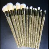 Makeup Tools 12st Set Diamond Studded Borstes GEMS Full Diamond Loose Powder Foundation concealer Brush Bling 221024