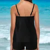 Suits Women Plus Size Tankini Swimming Bikini Swimwear Black Swimsuit Adjustable Strap Split Bathing Dames 221107