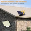 Luces de pared solares al aire libre 106 LED Sensor de movimiento súper brillante Lámpara de pared de jardín LED de gran potencia IP65 a prueba de agua 3 modos de trabajo
