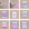 Present Wrap 50 100st Heart Clear Candy Bag Transparent Plastic Cookie Opp för Wedding Birthday Party Deco Diy Packaging Pouch 221108