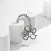 Elegante linke Ohr Silber Farbe Kunststoff Perle kein Piercing Clip Ohrringe für Frauen C Form Ohr Manschette Ohrring trendigen Schmuck