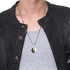 Pendant Necklaces Chinese Amulet Retro Yin Yang Tai Chi Stainless Steel Necklace Men's Motorcycle Car Everyday Accessories